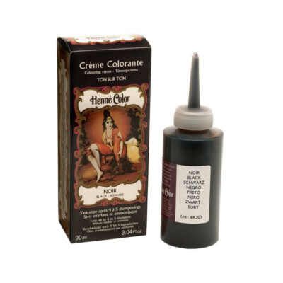 Henna Hair Black Noir Colour Cream Ready Mix Ammoniakfrei Färben 90ml