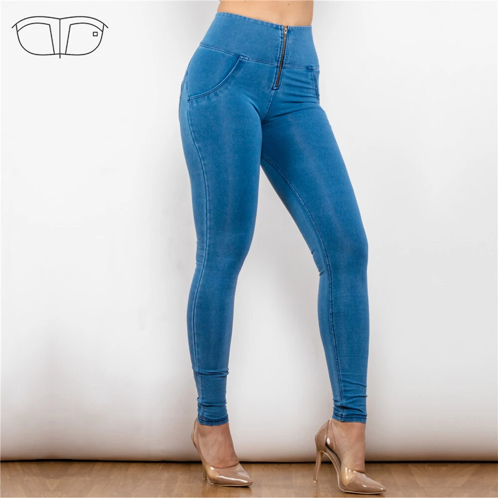 Shaping Denim Women's Leggings - Light Wash