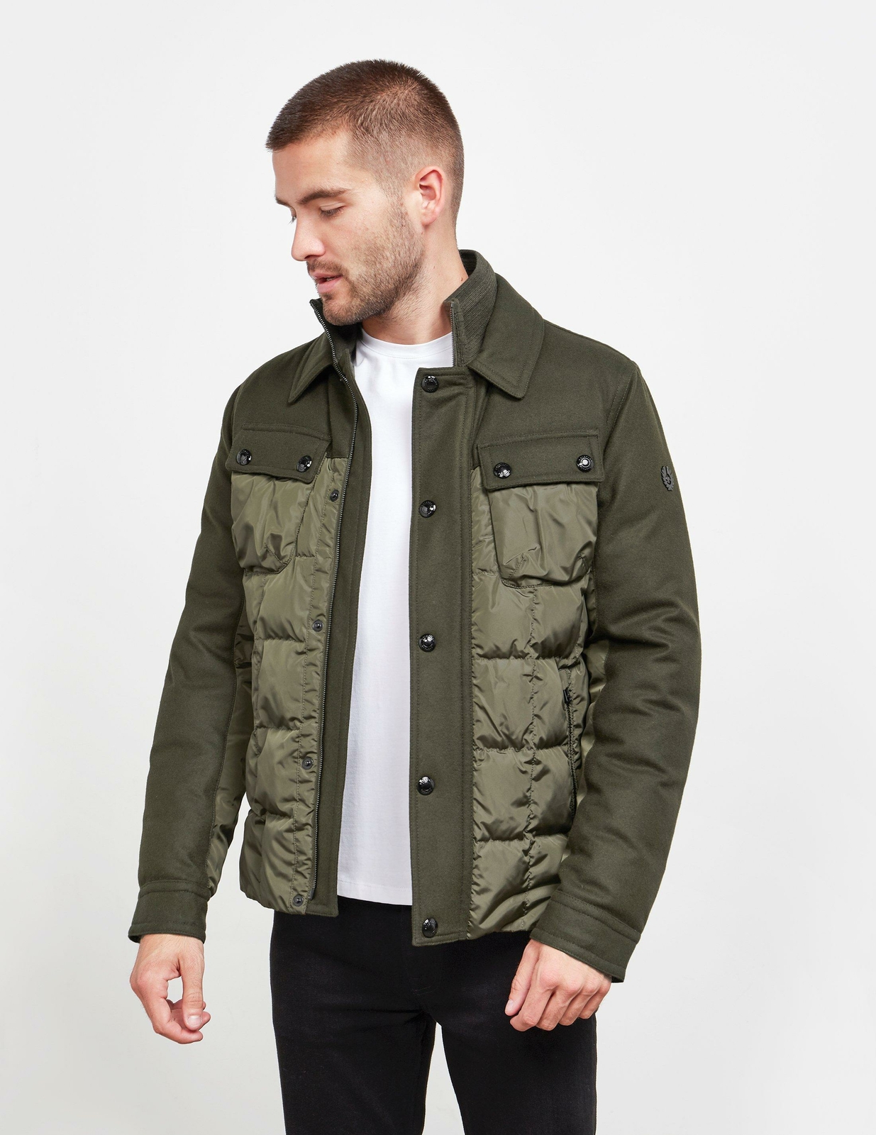 Belstaff Mens Retreat Jacket Dark Green Olive UK38 IT48 Medium Padded Quilted