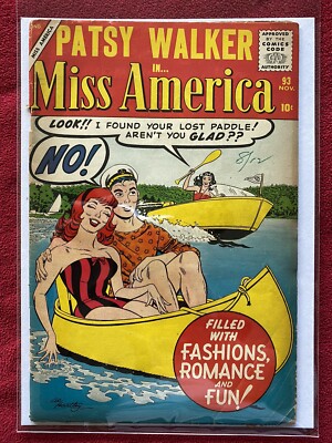 PATSY WALKER in Miss America #93 1958 Boat Canoe Lake cover Complete VG /VG-