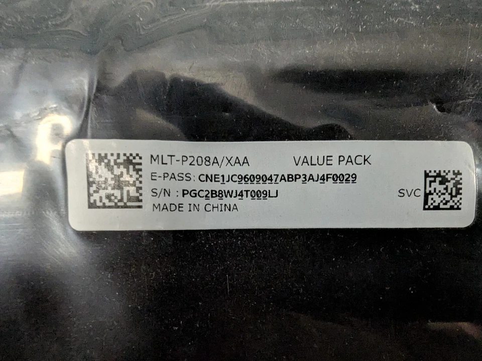 Nuevo SIN CAJA Cartucho de tóner negro genuino Samsung P208A MLT-P208A paquete de 2 unidades SCX5635 Foto 2 de 3