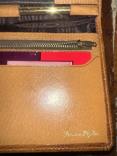 Vintage NOS Craftsman Genuine Pigskin Billfold Wallet With Box Pencil & Memo Pad - Picture 3 of 7