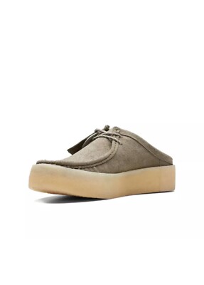 Clarks Originals Herren Wallabee Cup Lo Olive Eco Slipper Clog Wildleder UK 9 G / 43