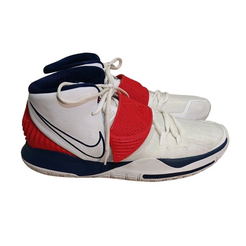 Nike Kyrie 6 USA White Blue Red Basketball Shoes BQ4630-102 Men's Size 14 - 2020 - Picture 4 of 12