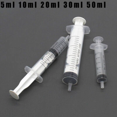5ml 10ml 20ml 30ml 50ml Reusable Plastic Hydroponics Nutrient Measuring Syringe