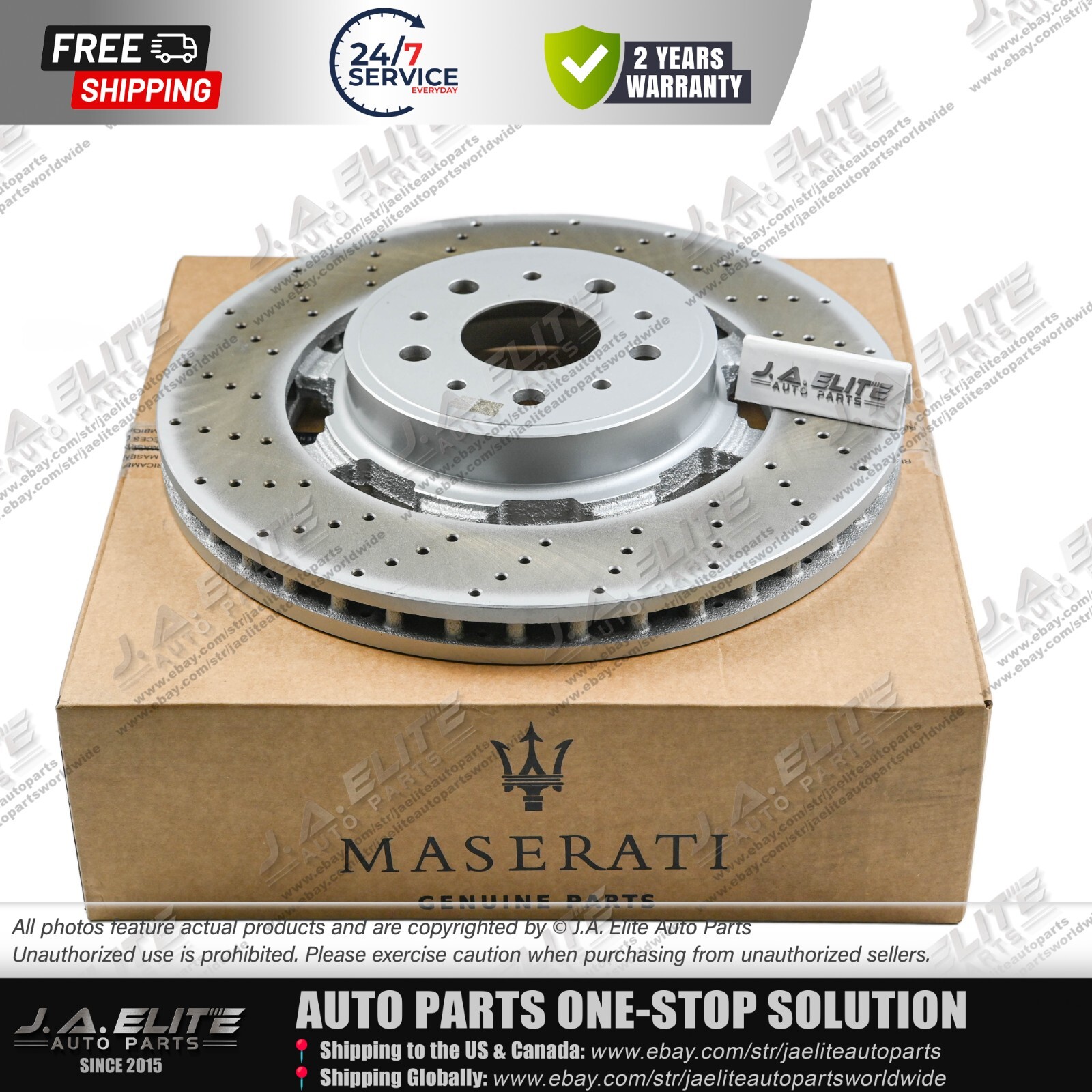 Front Brake Rotor fit Maserati Granturismo Quattroporte GranTurismo 4.7L, 235318