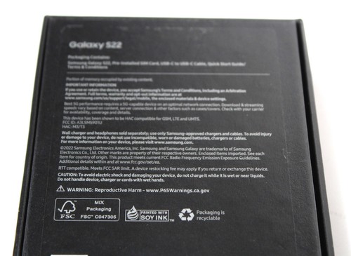 Samsung Galaxy S22 128GB 5G Black(Unlocked) Verizon AT&T Mobile BRAND NEW SEALED - Picture 4 of 5