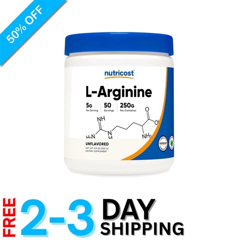 GMP-Certified Pure L-Arginine 250g - 5000mg Servings for Enhanced Performance