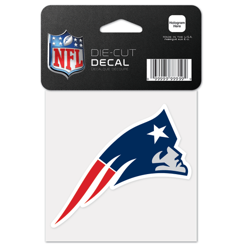 New England Patriots Flying Elvis Logo Die Cut Sticker Decal 4" x 4" (Colored) - Picture 1 of 1