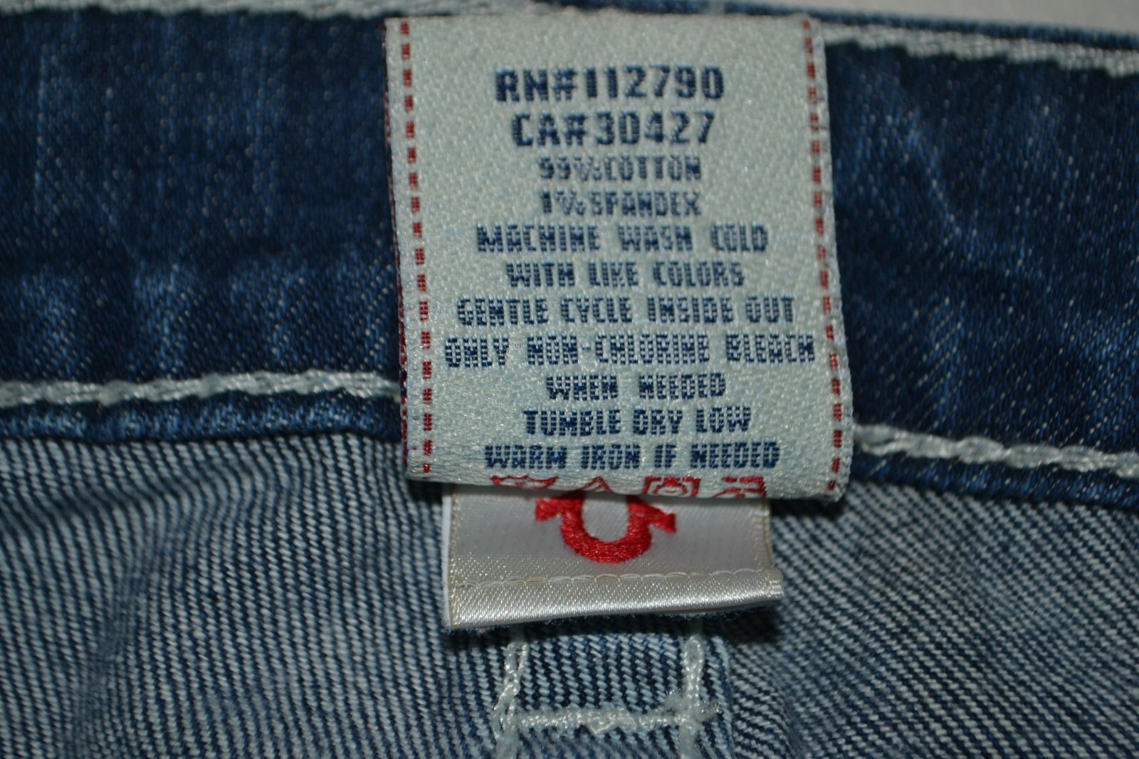 True Religion Women's Stella Skinny Blue Gem No Pocket Flaps Blue Jeans 27x33 thumbnail 10