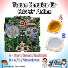 GBA SP Platine Ersatz Tasten Kontakte GameBoy Advance SP Board Buttons Switches