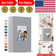 Photo Album 4x6 with 300 Pockets,Slip-in Picture Albums,Linen Cover Memory Bo...