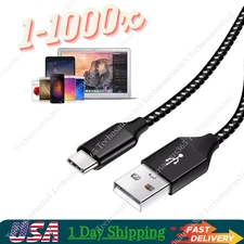 10FT USB-C Type C Cable Fast Charger Long Cord For iPhone 15 16 Pro Samsung Lot