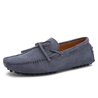 Men Suede Leather Loafer Handmade Moccasins Driving Cycling Shoes Plus Big Size 