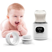 Bottle Warmer, Fast Heating Portable Bottle Warmer with 2 Adapters, Temperatu...