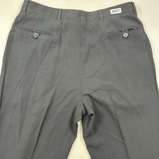 VTG 80s 90s Giorgio Armani Baggy Pleated Pants Men 34x30 Gray Black Label Cuffed