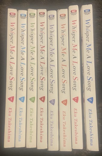 USED Kodansha Eku Takeshita Whisper Me a Love Song Vol. 1-8 English Manga Set