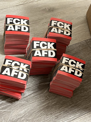 100 Stück FCK AFD Aufkleber Sticker 