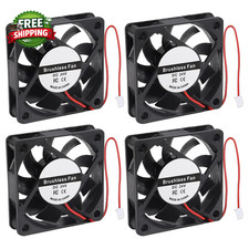 4PCS 60Mm Fan DC 24V 60X60X10Mm Brushless Cooling Fan 2Pin Computer