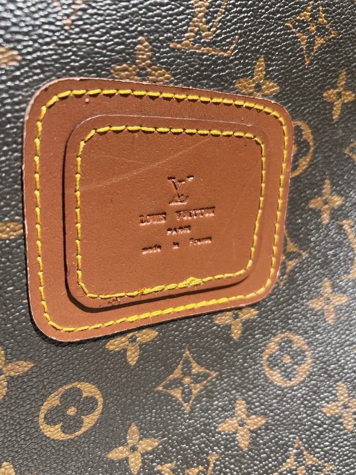 LOUIS VUITTON STRATOS Vintage Suitcase AUTHENTIC Monogram Leather 27” - Image 4 of 4