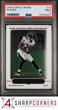 2005 TOPPS CHROME #14 ED REED RAVENS HOF POP 1 PSA 9