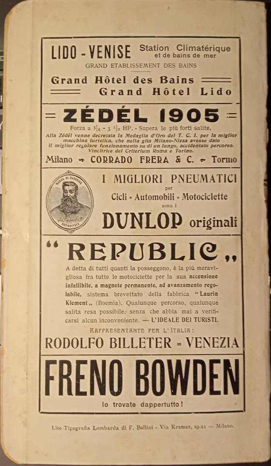 1905 Touring Club Italiano - Guida di linee ferrovie "Verona - Venezia" - Immagine 2 di 4