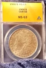 1900-P  MORGAN DOLLAR  *BRIGHT WHITE*   MS-63  VAM-5B