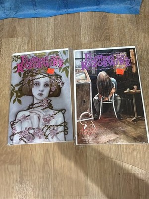FLOWERS ON THE RAZORWIRE 4  5 Lot Of 2 1994 1ST PRINT  BONEYARD PRESS Vf