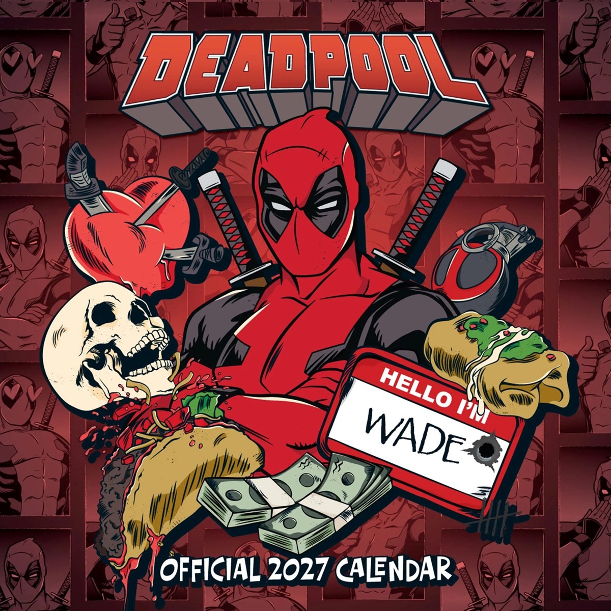 Marvel Deadpool 2027 Square Wall Calendar Official Licensed Marvel Calendar, Monthly Grid Layout, Iconic Deadpool Artwork & Irreverent Humour, Large Square Format, Gift for Deadpool Fans - Image 3