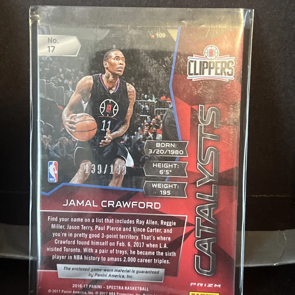 JAMAL CRAWFORD CATALYSTS RELIC CLIPPERS /149 2016-17 PANINI SPECTRA - Image 2 of 2