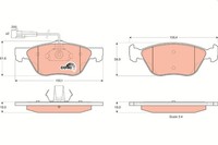 TRW Bremsbelagsatz Scheibenbremse Cotec GDB1212 FüR Fiat Lybra Spider Multipla 1