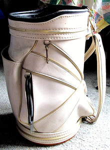 Atlantic Golf Bag Wastebasket Leather 18 in. height