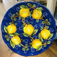Sorrento Lemon Pattern 10 Inch Plate Made/Painted by hand-Italy
