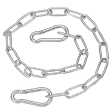 1/8 x 20" Fitness Chain Porch Hanging Swing Chair Chain Heavy Duty Silver