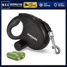 Retractable Dog Leash 16 ft with Poop Bag Holder for Large Dogs