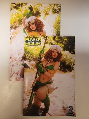 KATSUMI TORI COSPLAY POWER HOUR #3 X-MEN Rogue Trade Tease & No Top Variant Lot