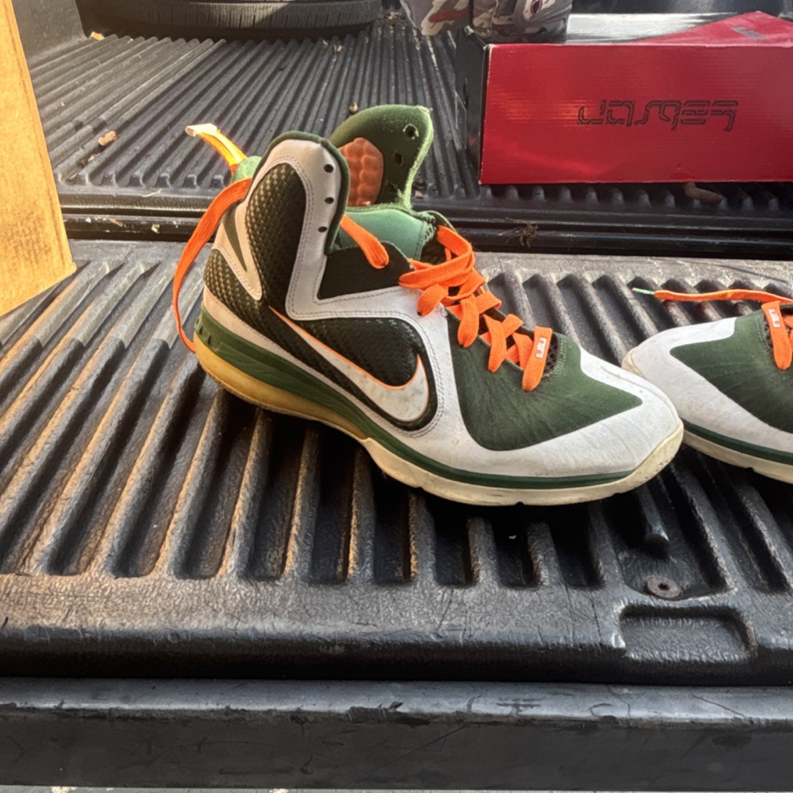 Nike LeBron 9 Miami Hurricane High Top Basketball Sneaker Me