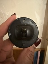 Vintage Bakelite Light Switch Goltone Made in England Round BSS 5A 250V