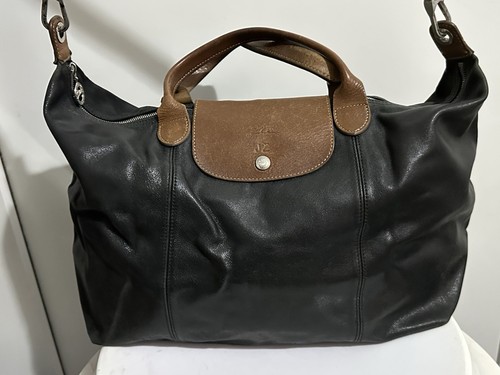 Longchamp le Pliage Cuir Leather Unisex Crossbody Bag Special Edt Mixed Colours - Picture 11 of 22