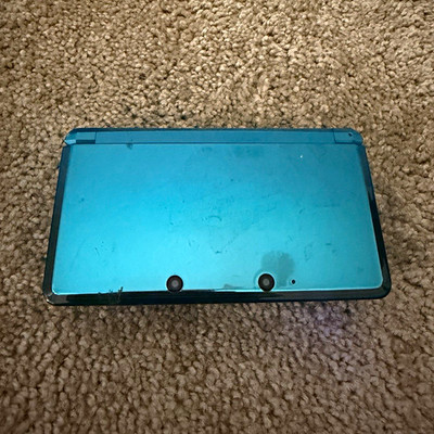 Nintendo 3DS Aqua Blue CTR-001 USA Console Tested Working w/ Stylus No Charger