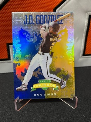J.D. Gonzalez # San Diego Padres # 2024 Panini Crusade Baseball Blue PRIZM #14