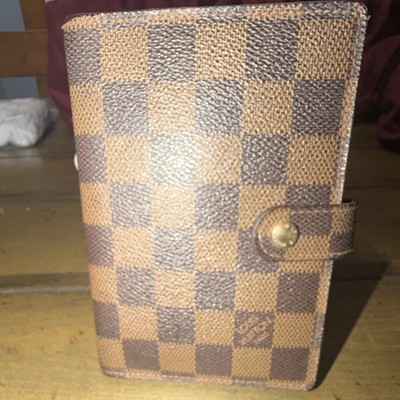 Louis Vuitton Damier Ebene Agenda Organizer Women s Brown Leather, CA0968