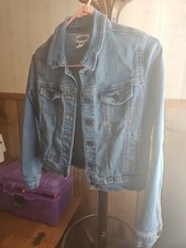 Old Navy Kids Young Girls Denim Button Down Blue Jean Jacket Size 10/12