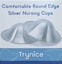 Trynice Silver Nursing Cups Breastfeeding Nipple Shields Pair New Sealed