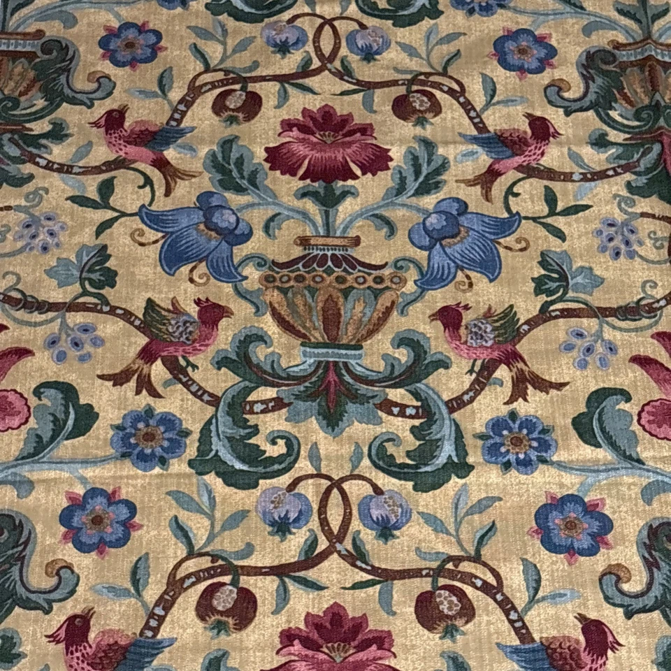 Zoffany Pompadour 1996 年英国丝网印刷 1.5 码以上罕见窗帘织物 — 第 4/4 张图片