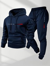 2025 Men's Autumn Winter sportswear set Men's hooded sweatshirt long pants set