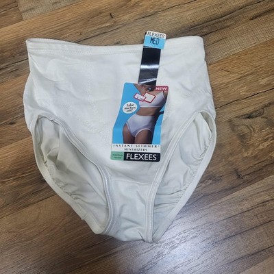 Vtg Flexees Instant Slimmer Max Control Panty Girdle #6944 White M 27-28''