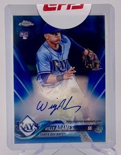 Rays Willy Adames 2018 Topps Chrome No.RA-WA #030/150 Autographed Rookie Card. rookie card picture