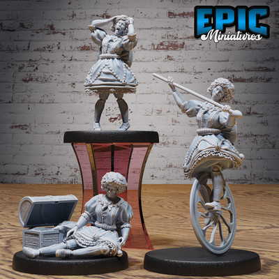 D&D Miniature - Living Doll Set - 3D Model Print DnD RPG Figur 3 Figuren