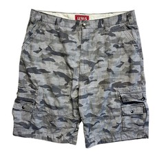 Vintage Levi's Shorts 42 Gray Squad Cargo Camouflage Utility Baggy Streetwear